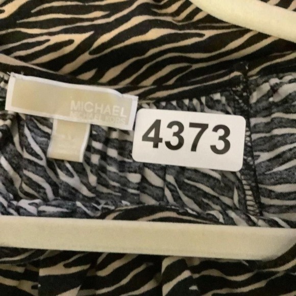 MICHAEL MICHAEL KORS Zebra-Print Peasant Top size L - Picture 3 of 5